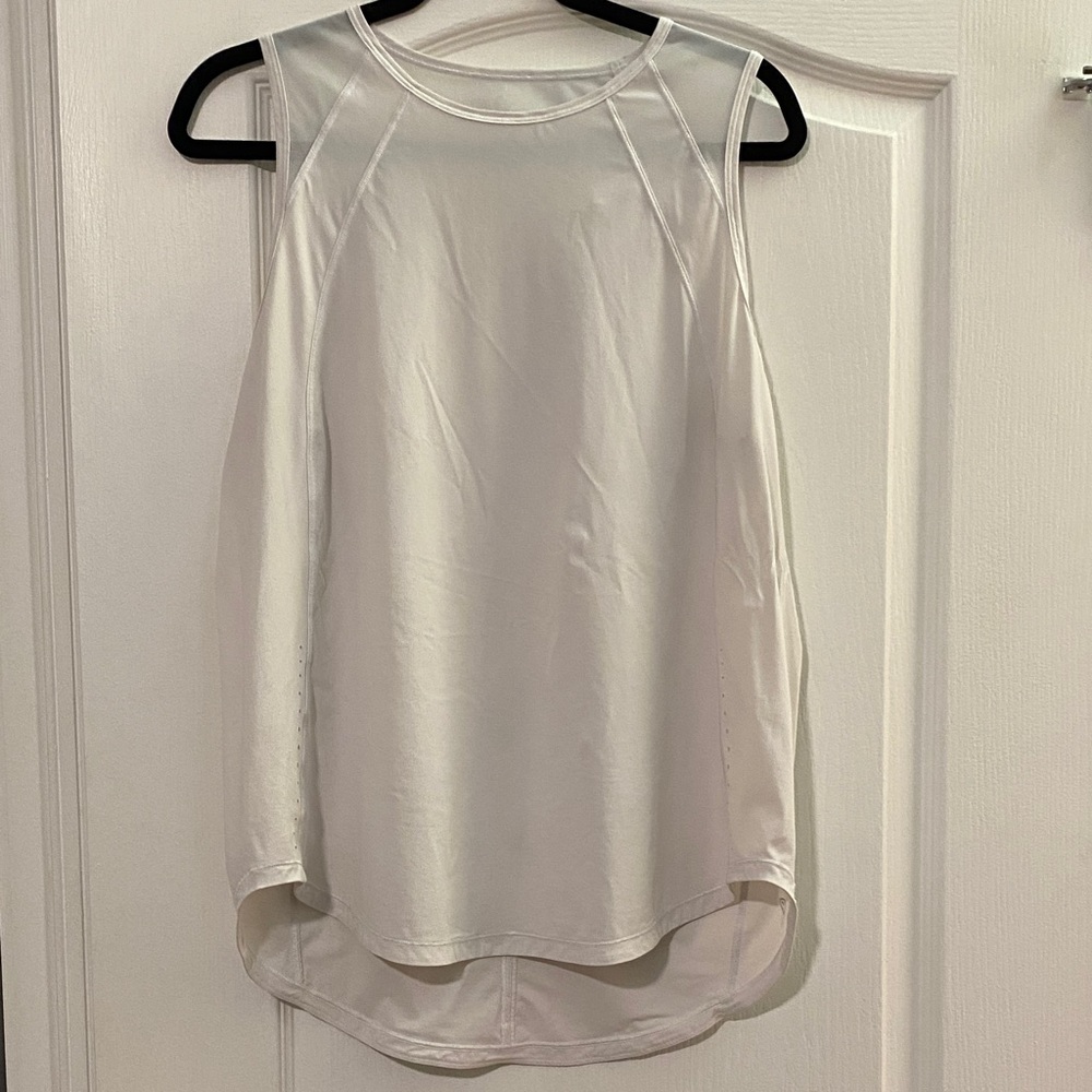 Lululemon White Charged Sculpt Tank
